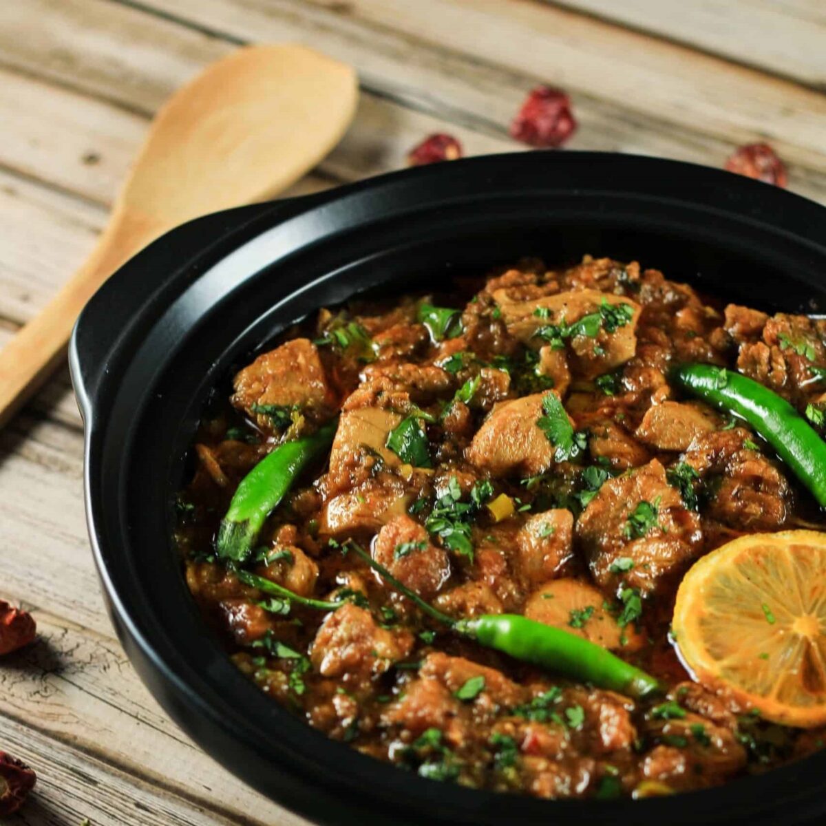 Pakistani Hara Masala Chicken Karahi or Green Karahi Recipe | Ingredient List Available at Amazon USA